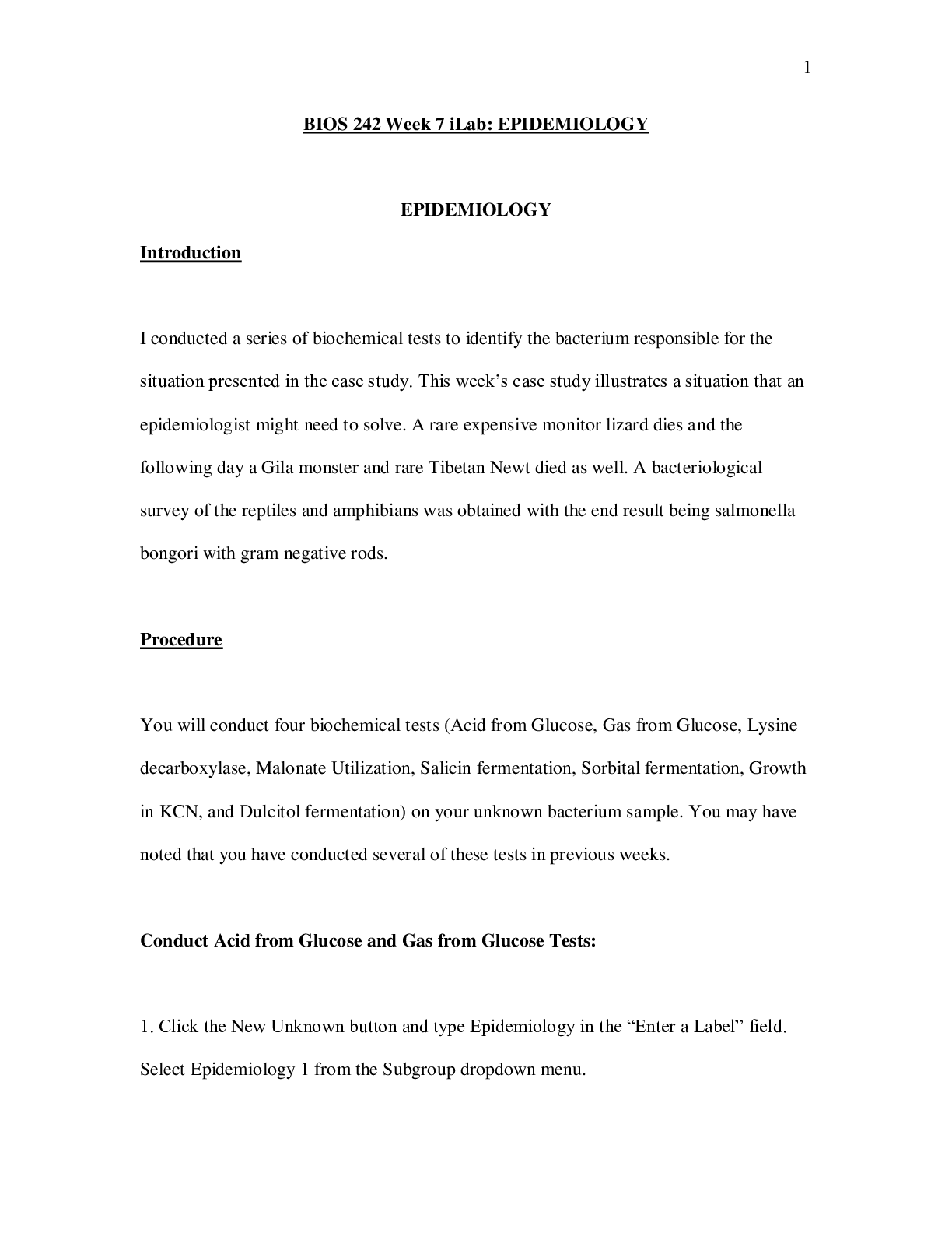 Preview image for BIOS 242 Week 7 iLab: EPIDEMIOLOGY